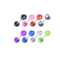 Surgical Steel Tongue Barbell with UV Peace Sign Ball