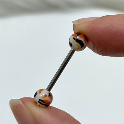Surgical Steel Straight Barbells 14G 16mm with Camouflage - 3 Pack - photo 3