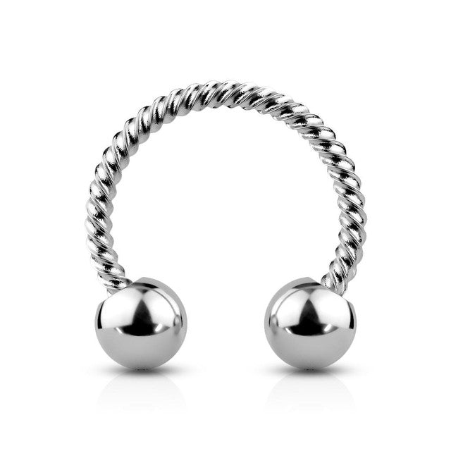 Surgical Steel 14 & 16 Gauge Twisted Rope Circular Barbell - photo 8