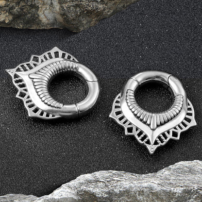 Surgical Steel Ear Weights 2G & 0G with Mandala Teardrop - Pair - photo 4