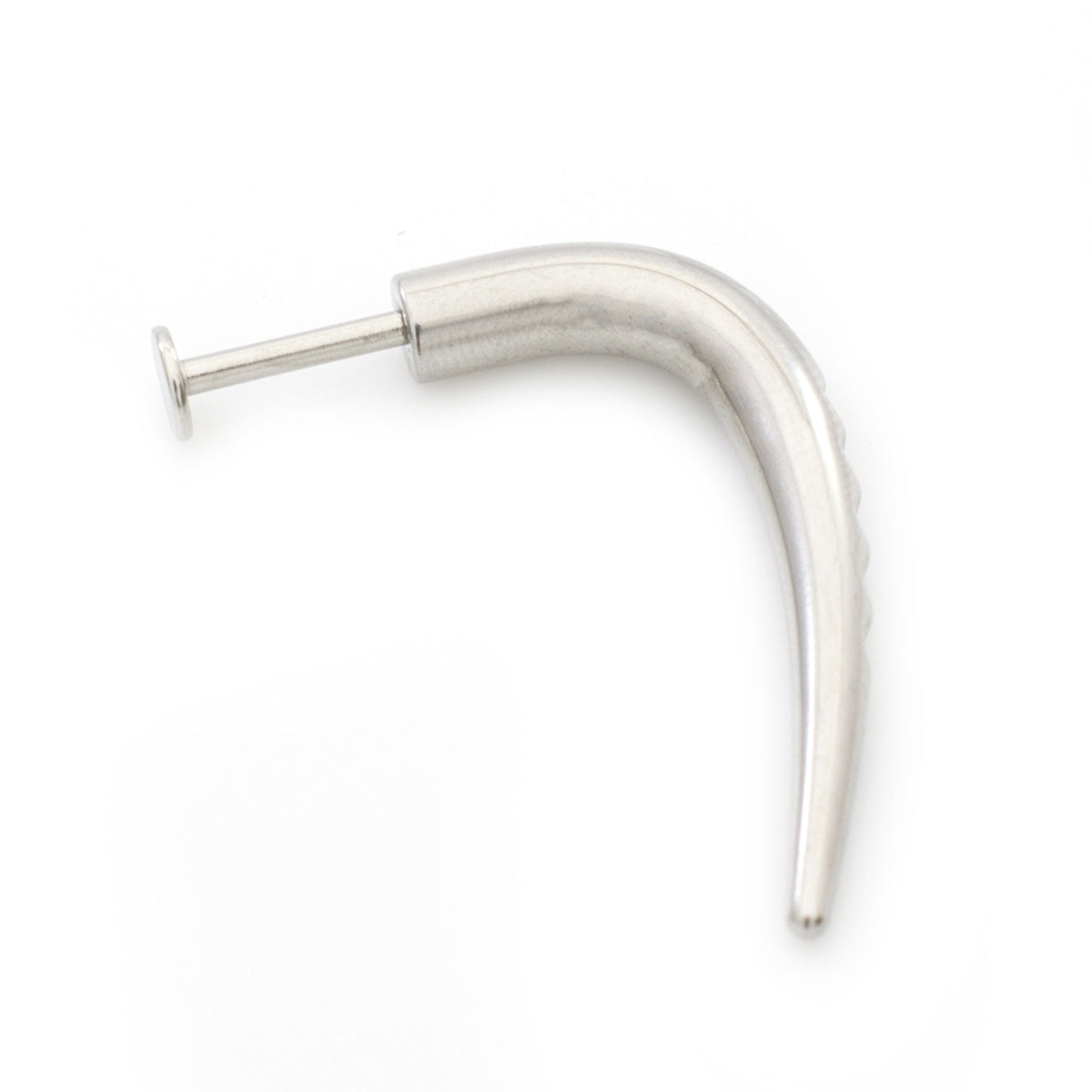 Surgical Steel Labret Ring 14 Gauge 3/8" x 40 mm Long Carved Claw - Kruelty - Photo 4