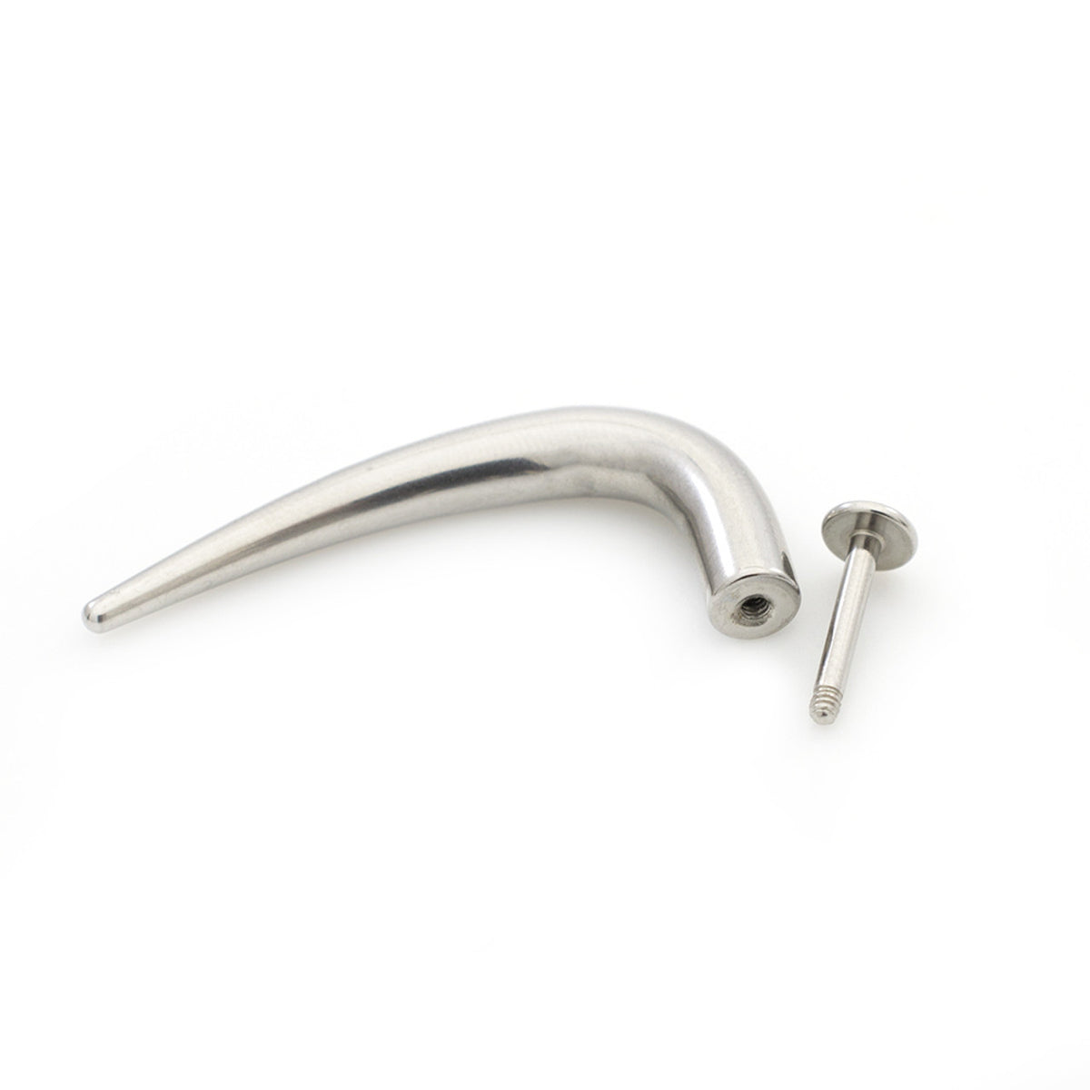 Surgical Steel Labret Ring 14 Gauge 3/8" x 40 mm Long Carved Claw - Kruelty - Photo 5
