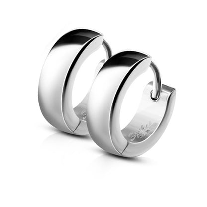 Surgical Steel 20 Gauge Dome Huggie Hoop Earrings Clicker - Pair - photo 6