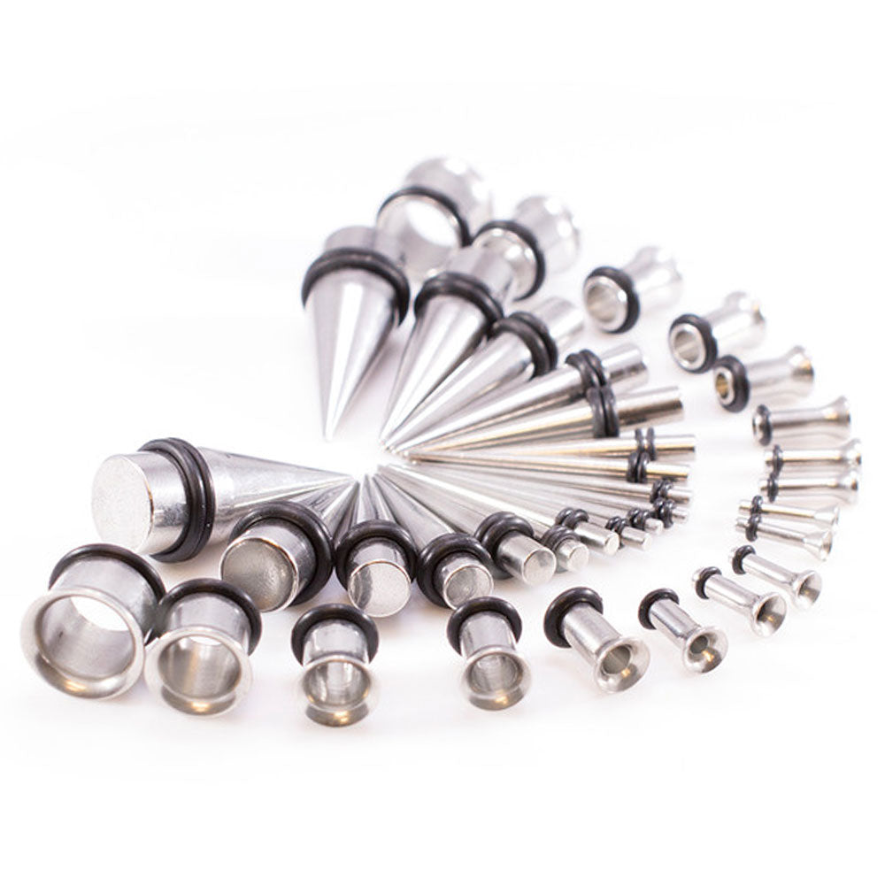 Surgical Steel 14 to 00 Gauge Ear Stretching Kit Tapers Set - 36 Pack - View 5