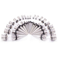 Surgical Steel 14 to 00 Gauge Ear Stretching Kit Tapers Set - 36 Pack