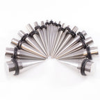 Surgical Steel 14 to 00 Gauge Ear Stretching Kit Tapers Set - 36 Pack - View 2