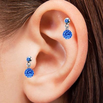 Surgical Steel 16 Gauge Dangle Cartilage Stud with Ferido Ball - photo 2