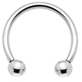 Surgical Steel Horseshoe Barbell 16G with 3mm, 4mm or 5mm Balls