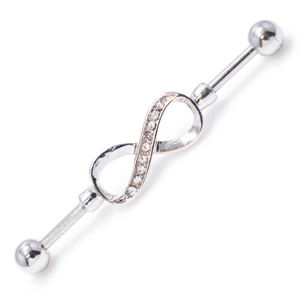 Surgical Steel 14 Gauge Industrial Barbell with Infinity Symbol - photo 5