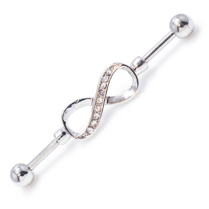 Surgical Steel 14 Gauge Industrial Barbell with Infinity Symbol - photo 5