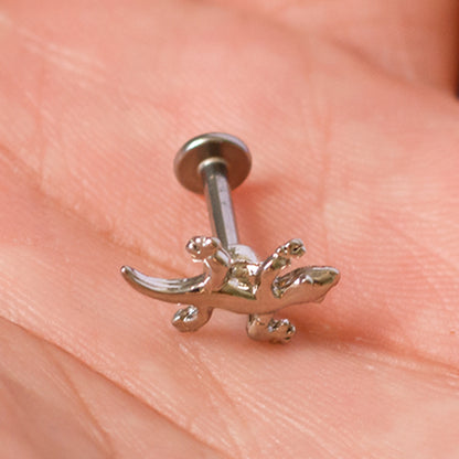 Surgical Steel 14 Gauge Flat Back Labret Stud with Lizard - photo 3