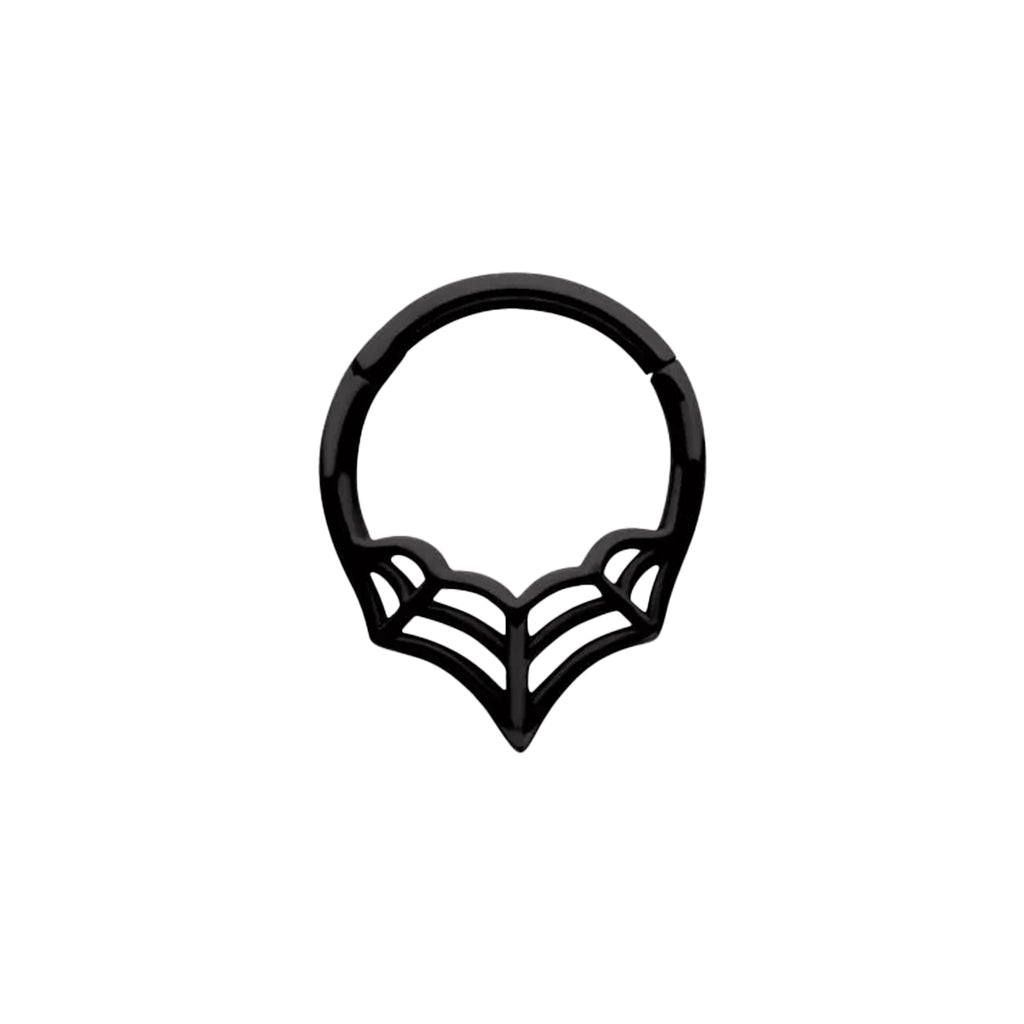 PVD Surgical Steel 16 Gauge Spider Web Hinged Segment Ring