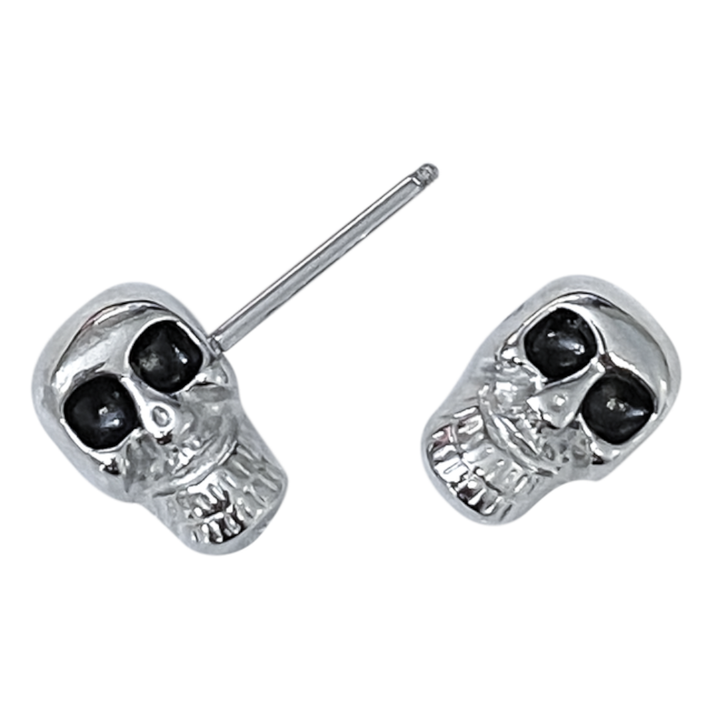 Surgical Steel 14 Gauge Nipple Barbell with Large Skull - Pair - photo 3