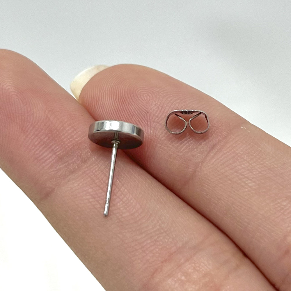Surgical Steel Smiley Face Stud Earrings 20 Gauge - Pair - photo 4