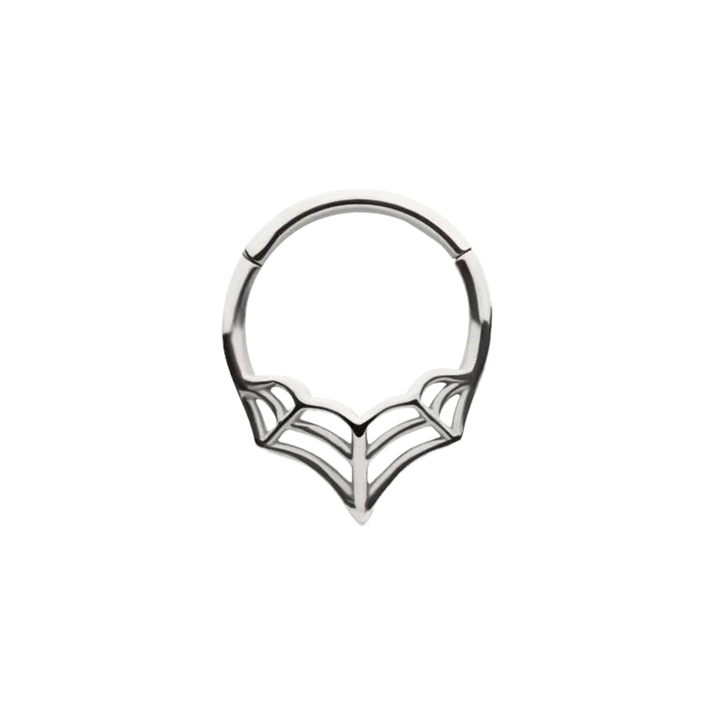 PVD Surgical Steel 16 Gauge Spider Web Hinged Segment Ring