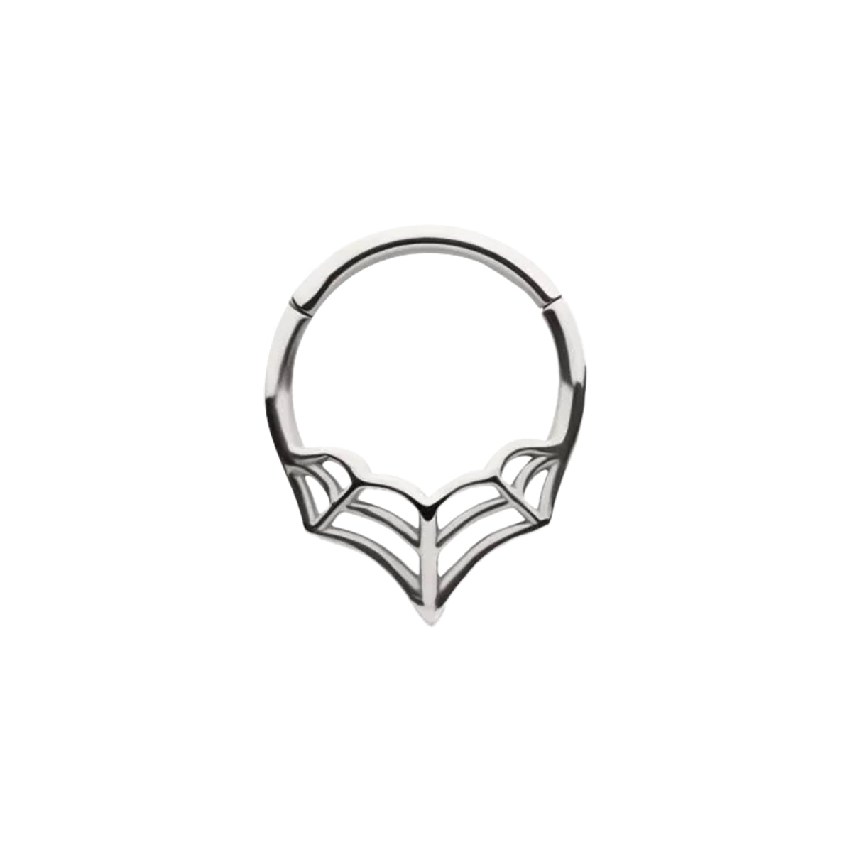PVD Surgical Steel 16 Gauge Spider Web Hinged Segment Ring