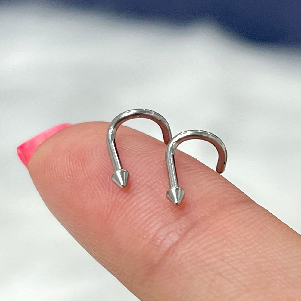 Surgical Steel 18 Gauge Spike Nose Screws - Pair - photo 2