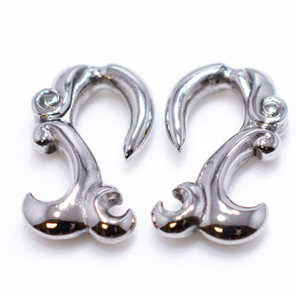 Surgical Steel 8 Gauge Tribal Hangers Ear Weight Tapers - Pair