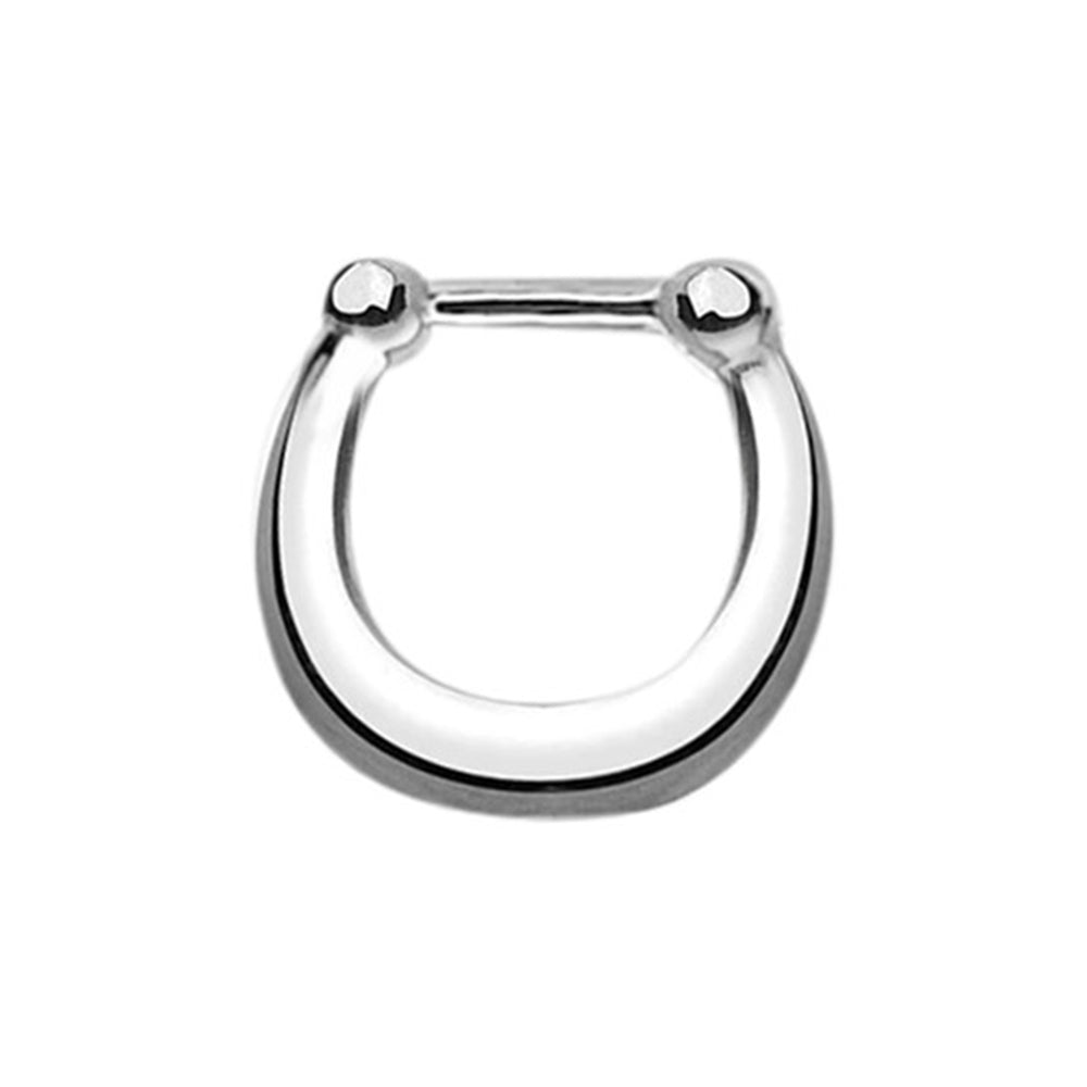 Surgical Steel 16 Gauge Septum Clicker Hoop Nose Rings with U Shape - photo 5