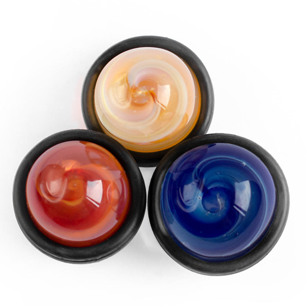 Acrylic 1/2 Inch UV Glow Swirl Bullet Ear Plugs - Pair