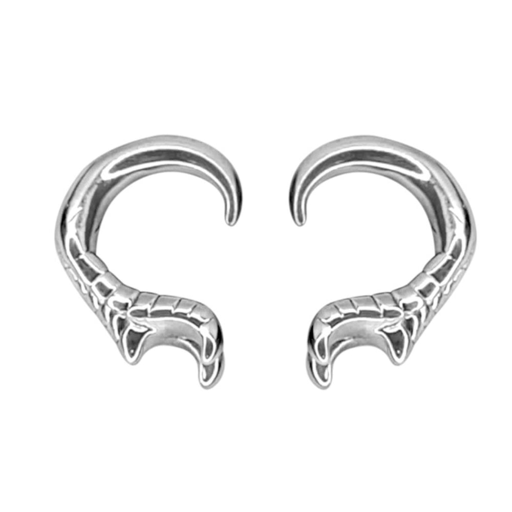 Surgical Steel Talon Claw Ear Tapers 8G - Pair