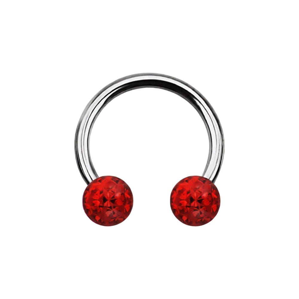 Titanium 16 Gauge Horseshoe Circular Barbell with Ferido Ball - Kruelty