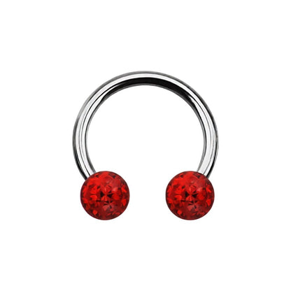 Titanium 16 Gauge Horseshoe Circular Barbell with Ferido Ball - Kruelty