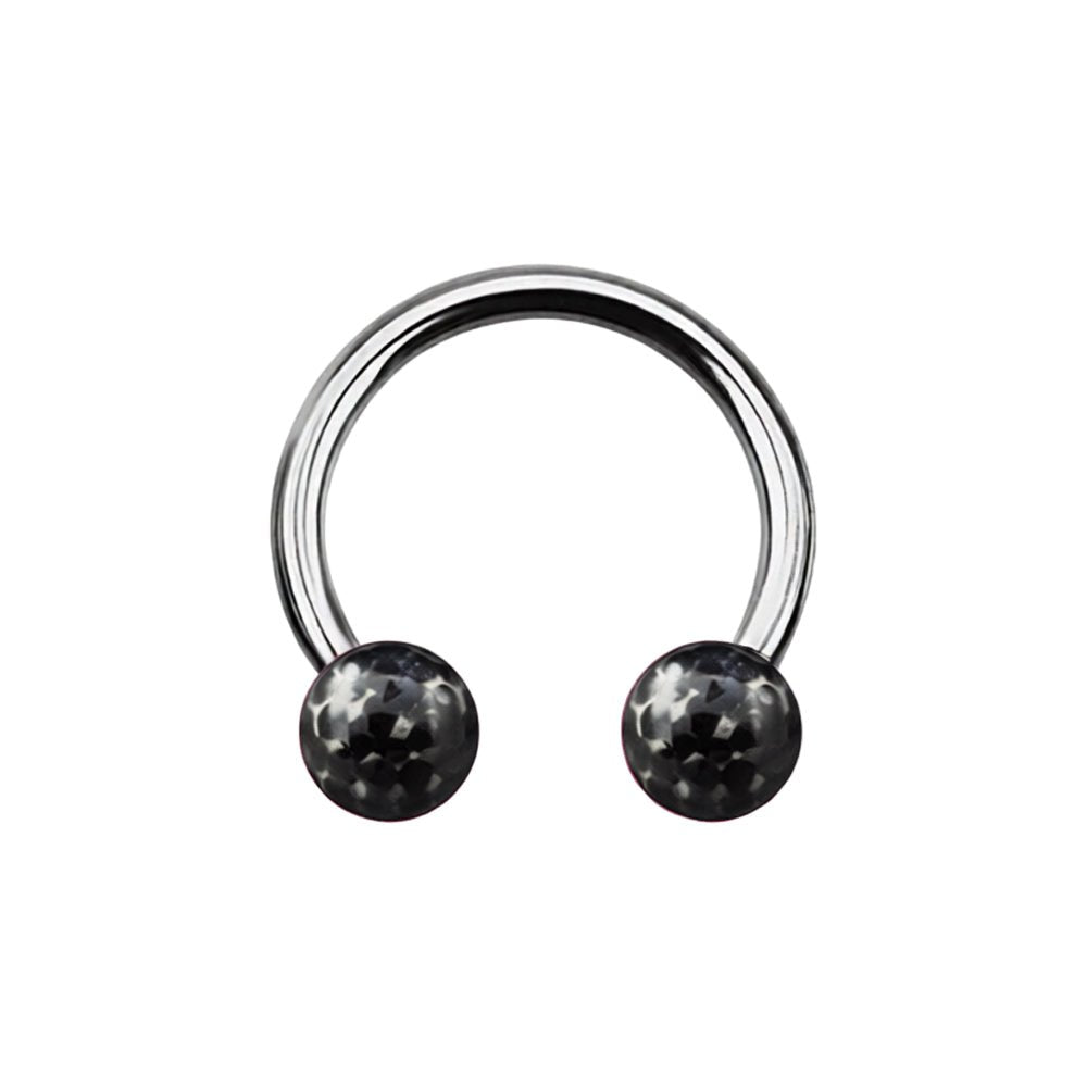 Titanium 16 Gauge Horseshoe Circular Barbell with Ferido Ball - Kruelty