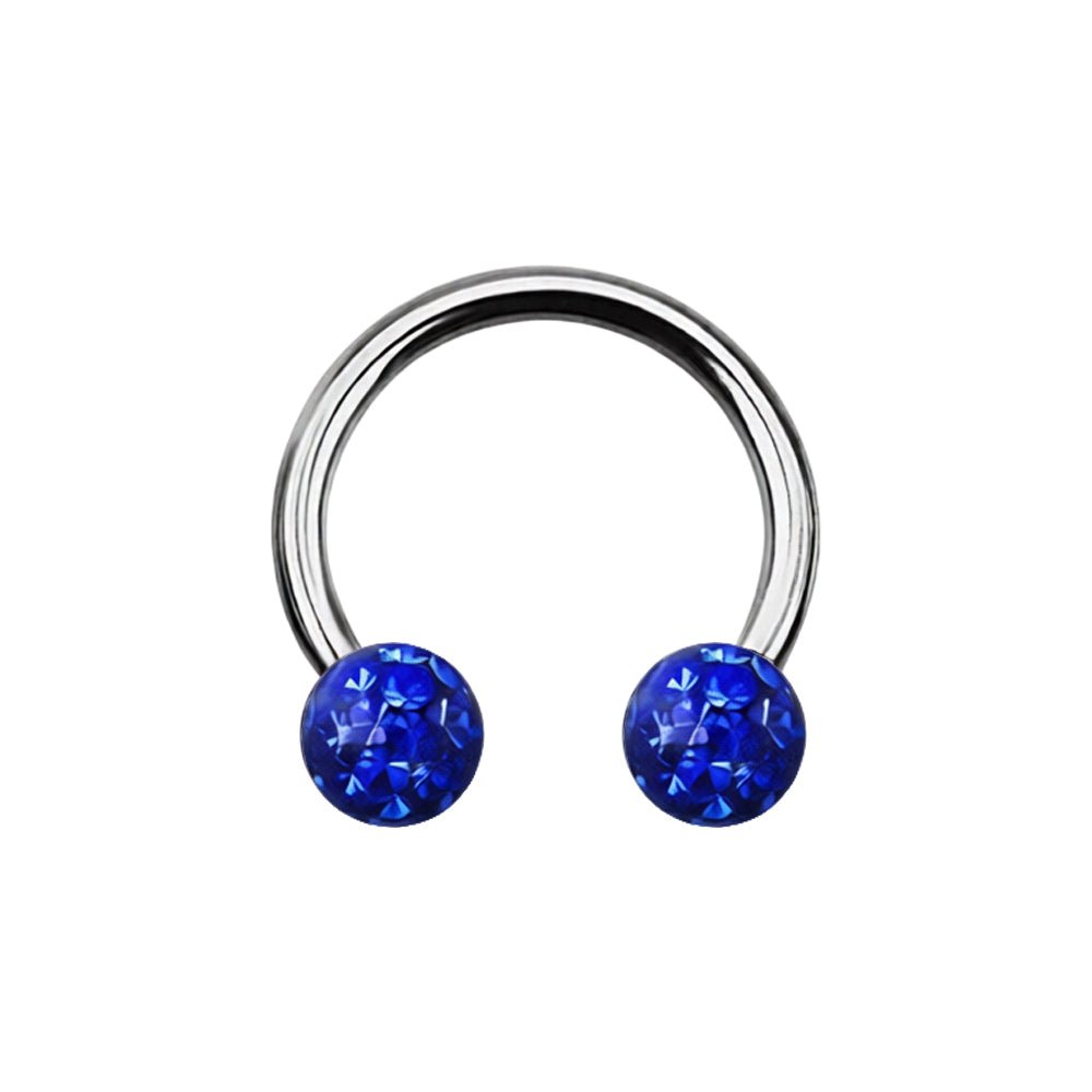 Titanium 16 Gauge Horseshoe Circular Barbell with Ferido Ball - Kruelty