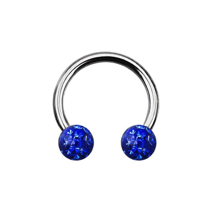 Titanium 16 Gauge Horseshoe Circular Barbell with Ferido Ball - Kruelty
