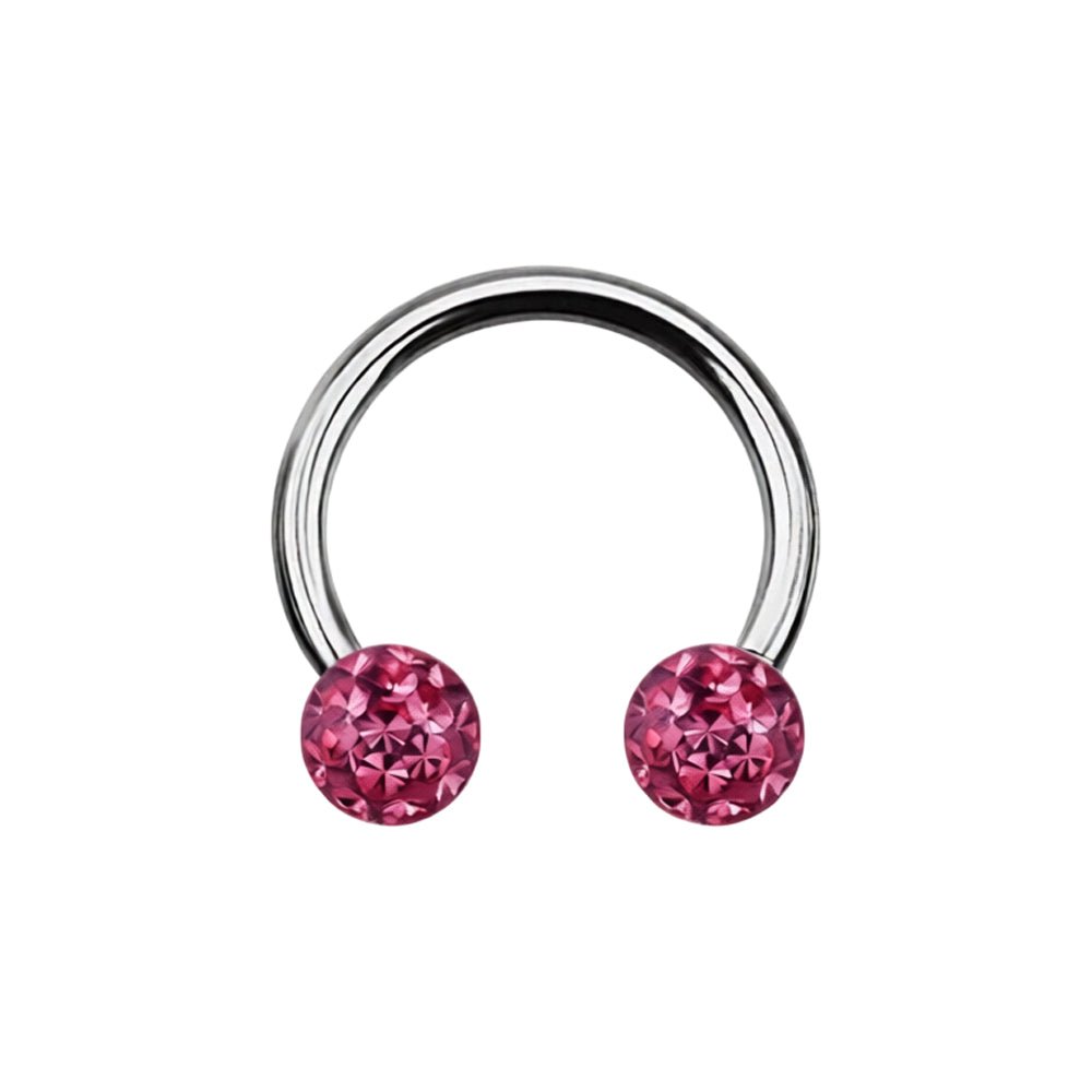 Titanium 16 Gauge Horseshoe Circular Barbell with Ferido Ball - Kruelty