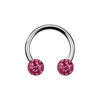 Titanium 16 Gauge Horseshoe Circular Barbell with Ferido Ball - Kruelty