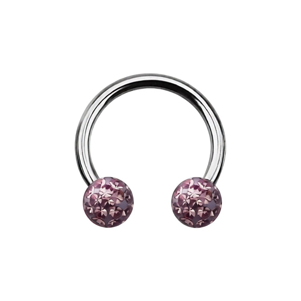 Titanium 16 Gauge Horseshoe Circular Barbell with Ferido Ball - Kruelty