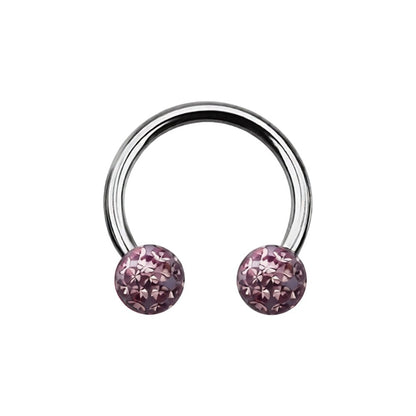 Titanium 16 Gauge Horseshoe Circular Barbell with Ferido Ball - Kruelty