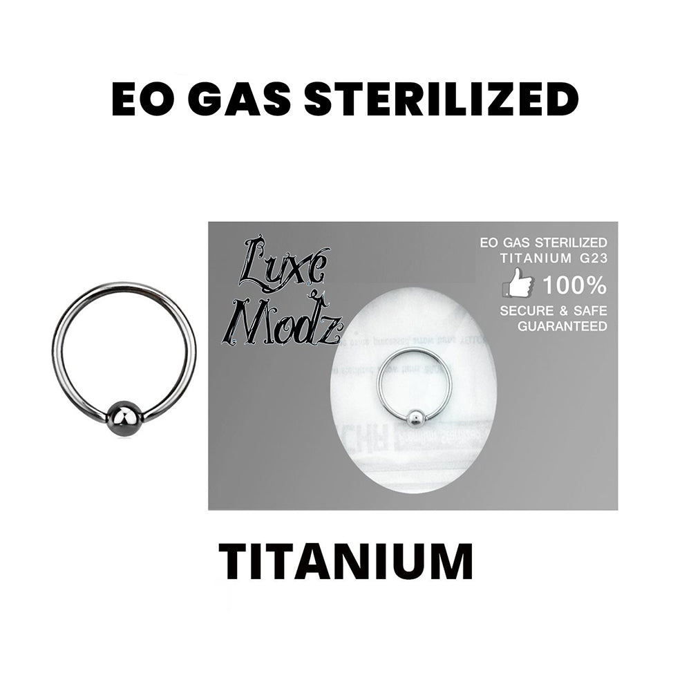 Titanium 18 Gauge Sterilized Captive Bead Ring with 3mm Ball