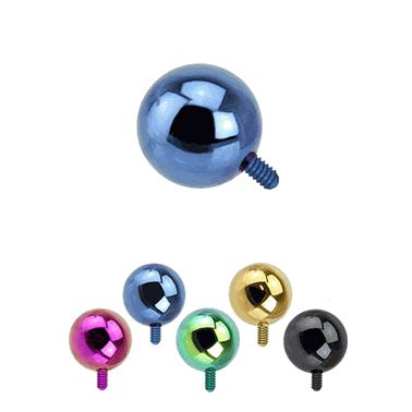 Anodized Titanium 14 Gauge Ball Dermal Top