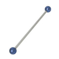 Surgical Steel 14 Gauge Industrial Barbell with Titanium Ball Ends