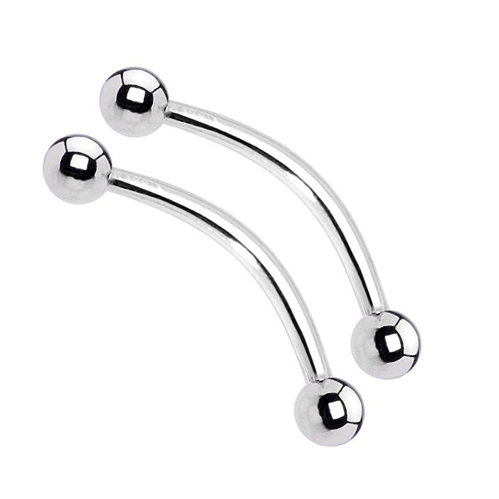 Titanium 16 Gauge Snake Eyes Tongue Barbells - Pair