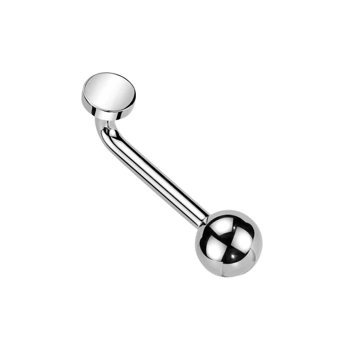 Titanium 14 Gauge L Bent Christina Vertical Hood Barbell