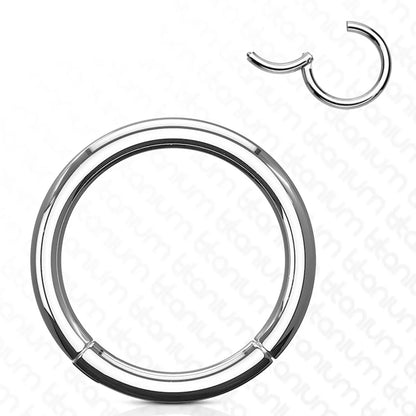 Titanium 16 to 20 Gauge Hinged Segment Ring Clicker Hoop - photo 2