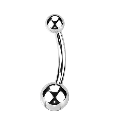 Titanium Belly Ring 14G 8mm to 14mm with Solid Curved Bar - photo 5