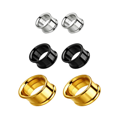 Titanium 6 Ga to 9/16" Inch Double Flared Ear Gauges Tunnels - Pair