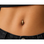 Titanium 14 Gauge Flat Hinged Belly Button Ring