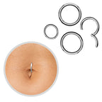 Titanium & Surgical Steel 14 to 16 Gauge Hinged Hoop Ring
