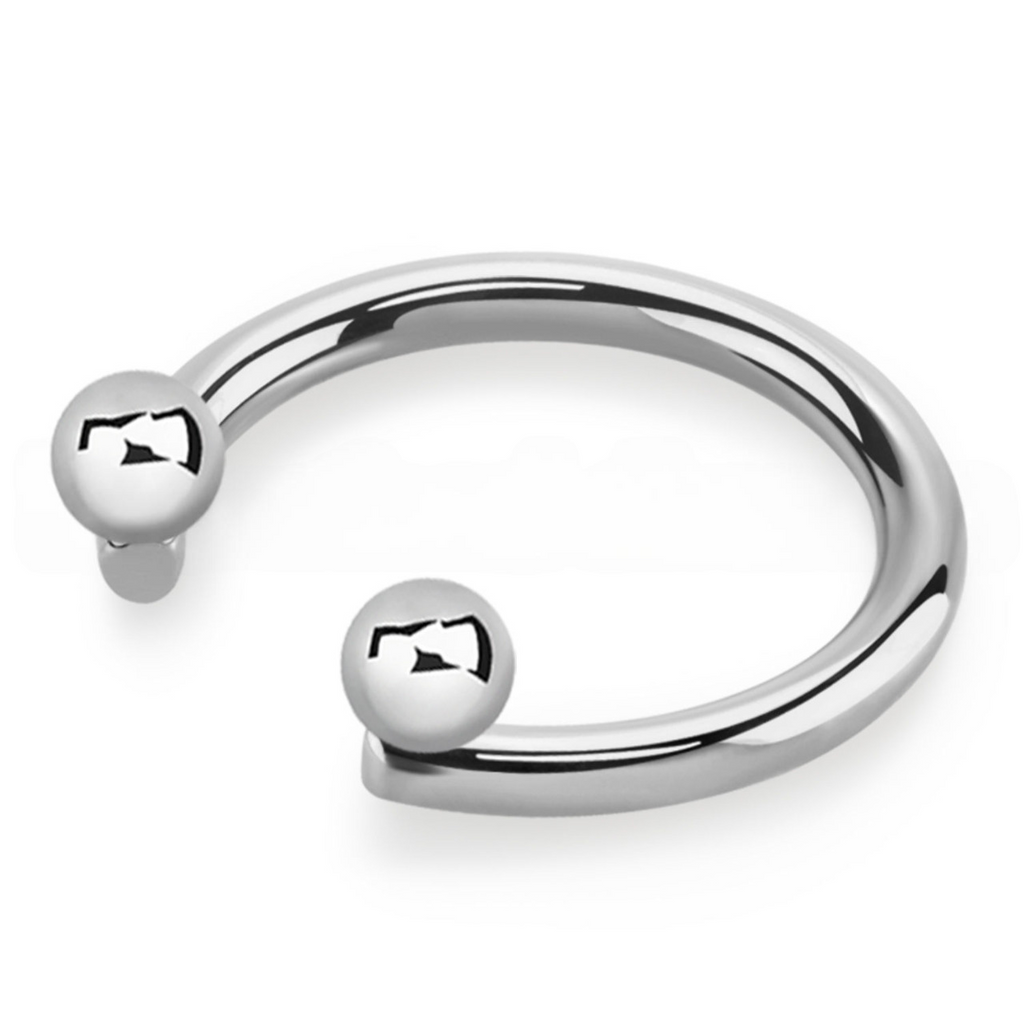 Titanium 14 Gauge Front Facing Holes Horseshoe Circular Barbell