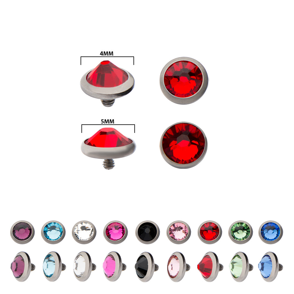Titanium Jeweled Disc Top with M1.2 Threading