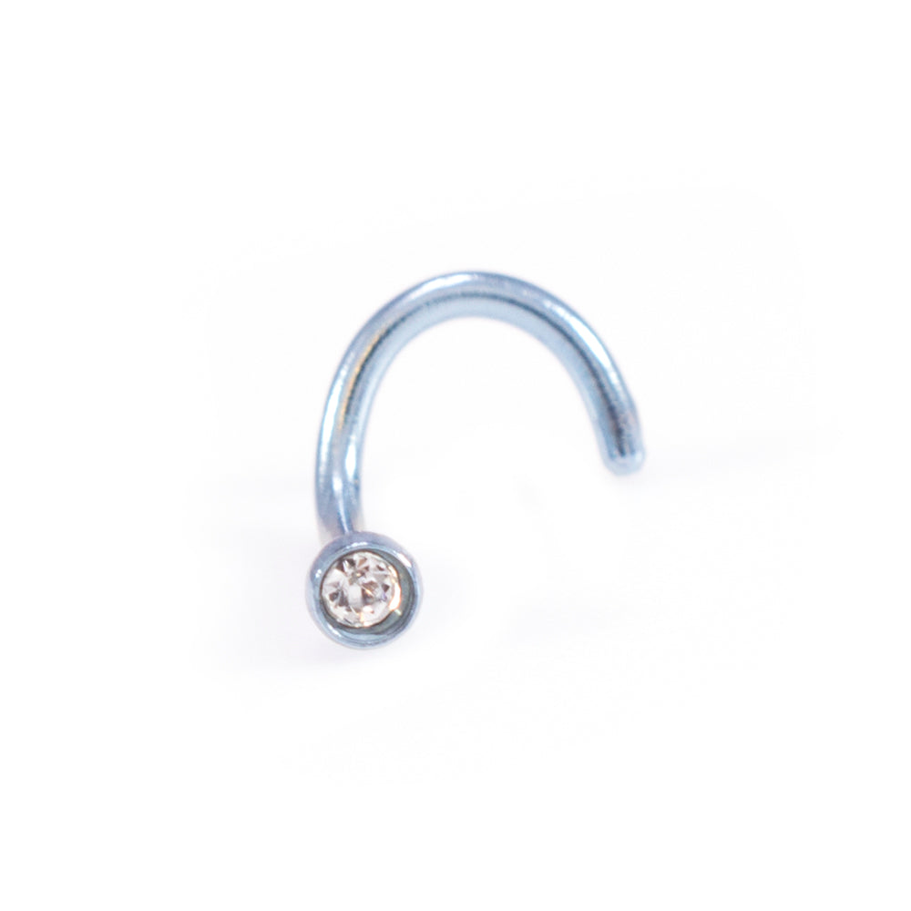 Titanium 18 Gauge Nose Screw with 3mm Round CZ - photo 12