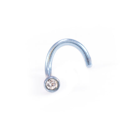 Titanium 18 Gauge Nose Screw with 3mm Round CZ - photo 12