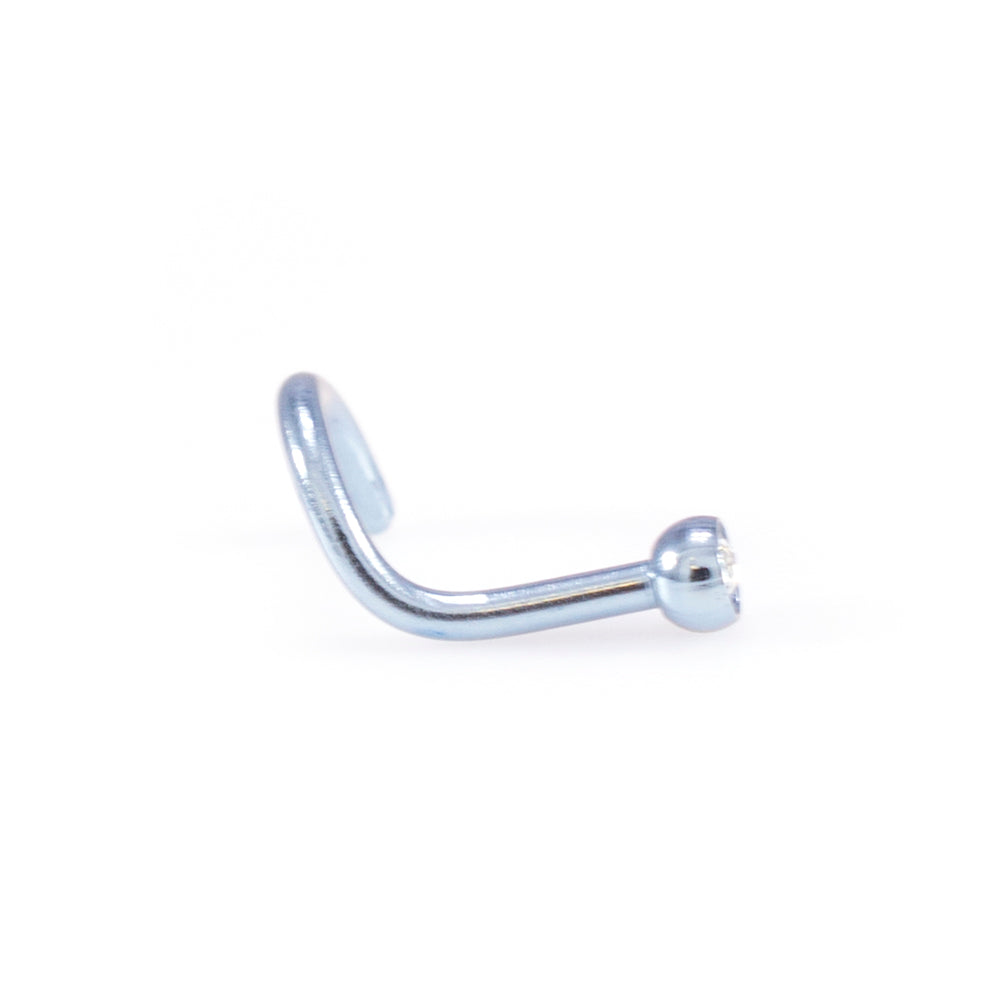Titanium 18 Gauge Nose Screw with 3mm Round CZ - photo 13