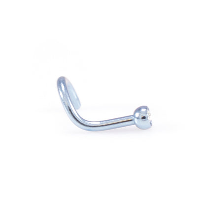 Titanium 18 Gauge Nose Screw with 3mm Round CZ - photo 13